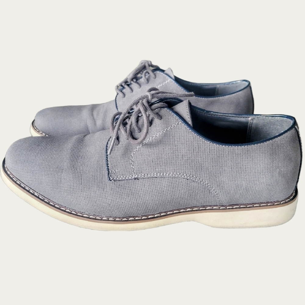 Steve Madden \ Men's David Nubuck Leather Oxford Shoes / Dove Grey / 10.5 - Picture 8 of 9